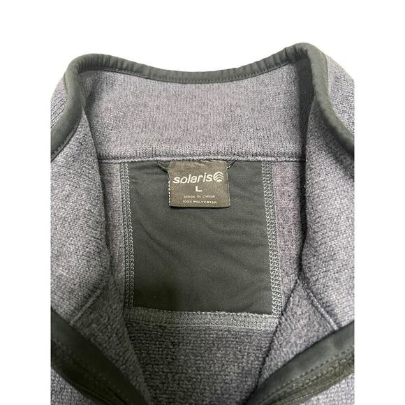 Solaris Men’s Long Sleeve 1/4 Zip Fleece Sweater / Jacket - size L - Picture 2 of 5